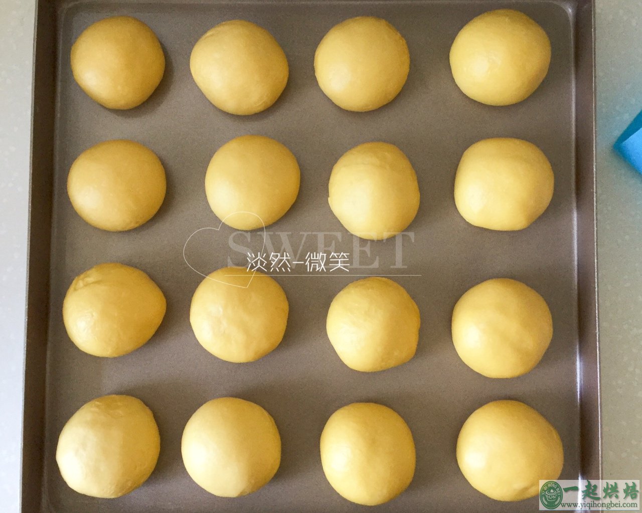 南瓜奶油小餐包（一次发酵）的做法 步骤4